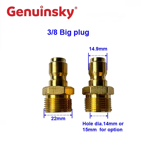 Ổ cắm lớn nhanh 3/8 inch bằng đồng thau M22