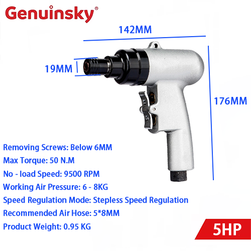 Tuốc nơ vít khí nén loại súng 5hp